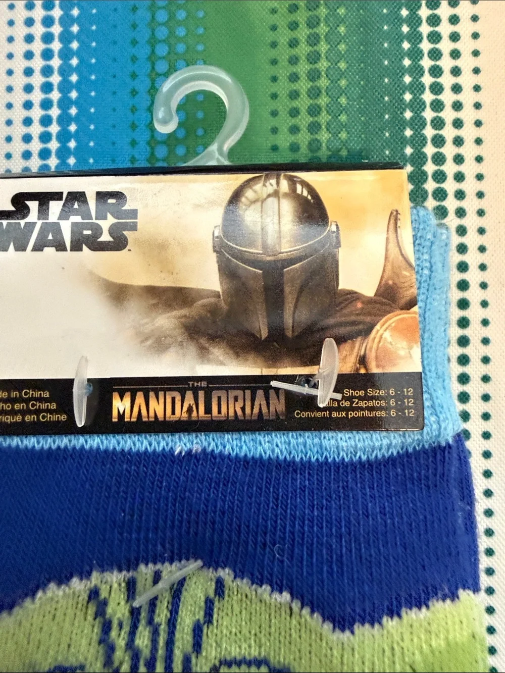 Disney Baby Yoda & Groot Crew Socks - Blue, Green, Tan, Black
